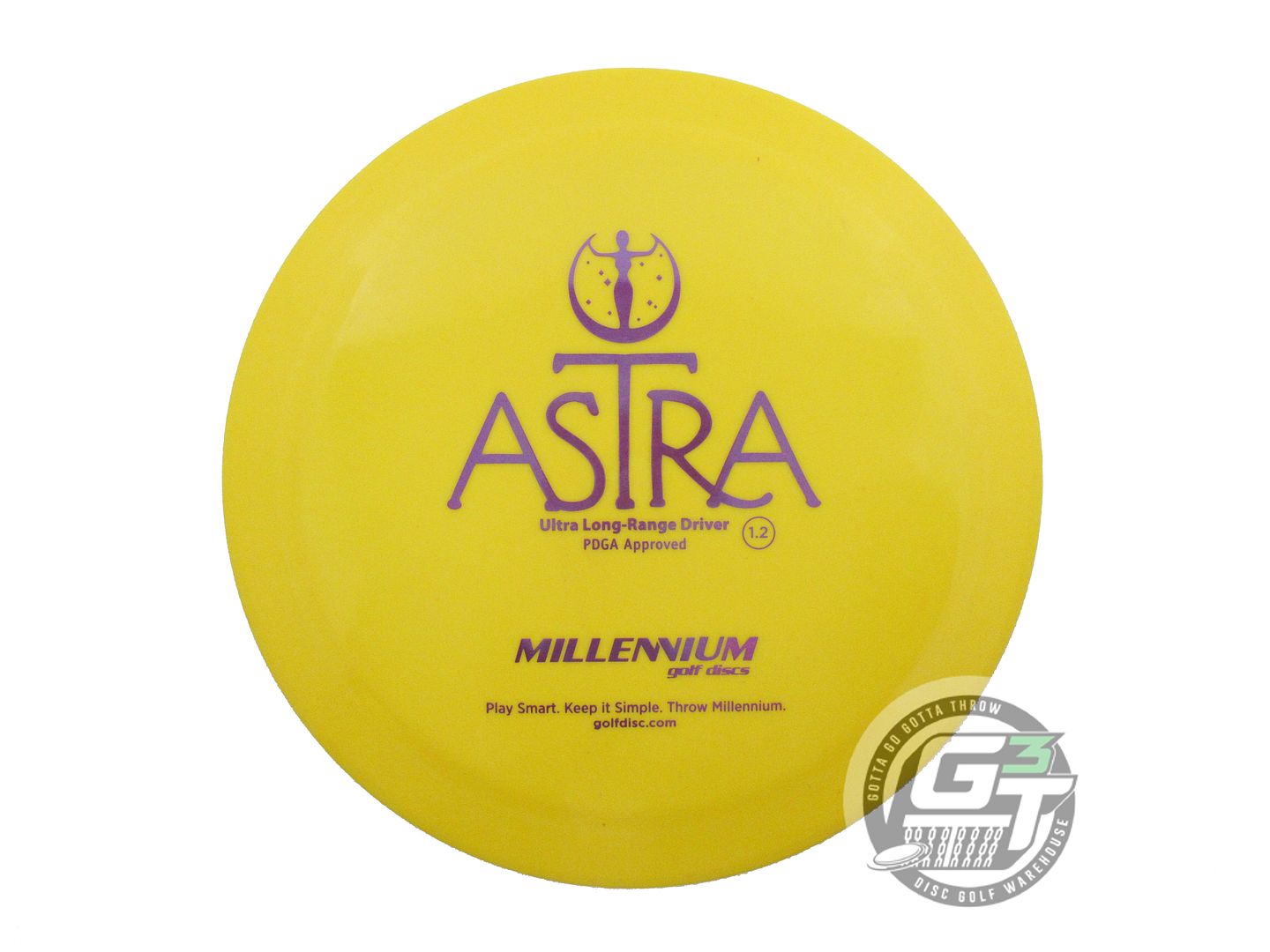 USED Millennium Standard Astra 173g Yellow Purple Foil Distance Driver Golf Disc