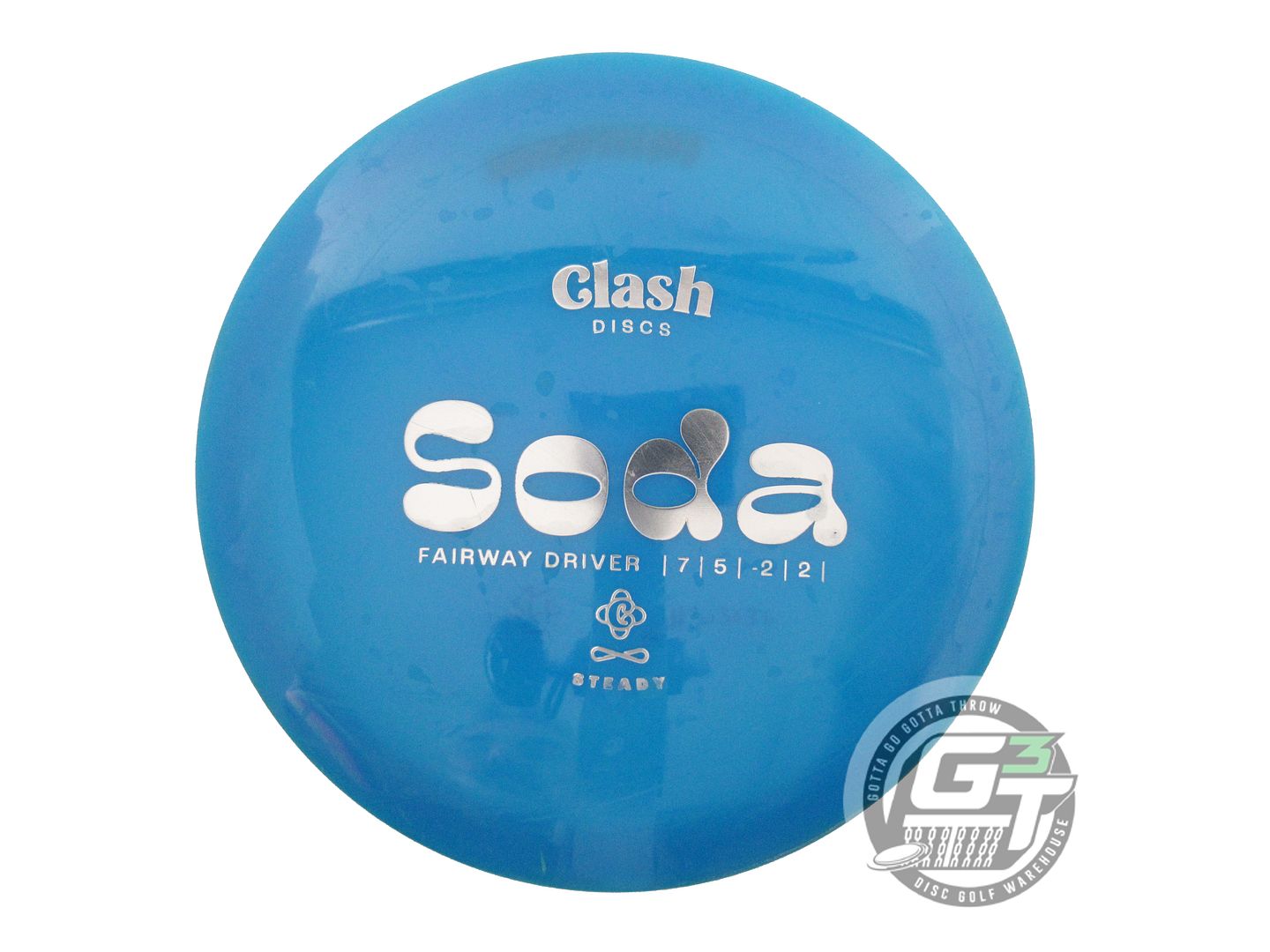 USED Clash Discs Steady Soda 174g Blue Silver Foil Fairway Driver Golf Disc