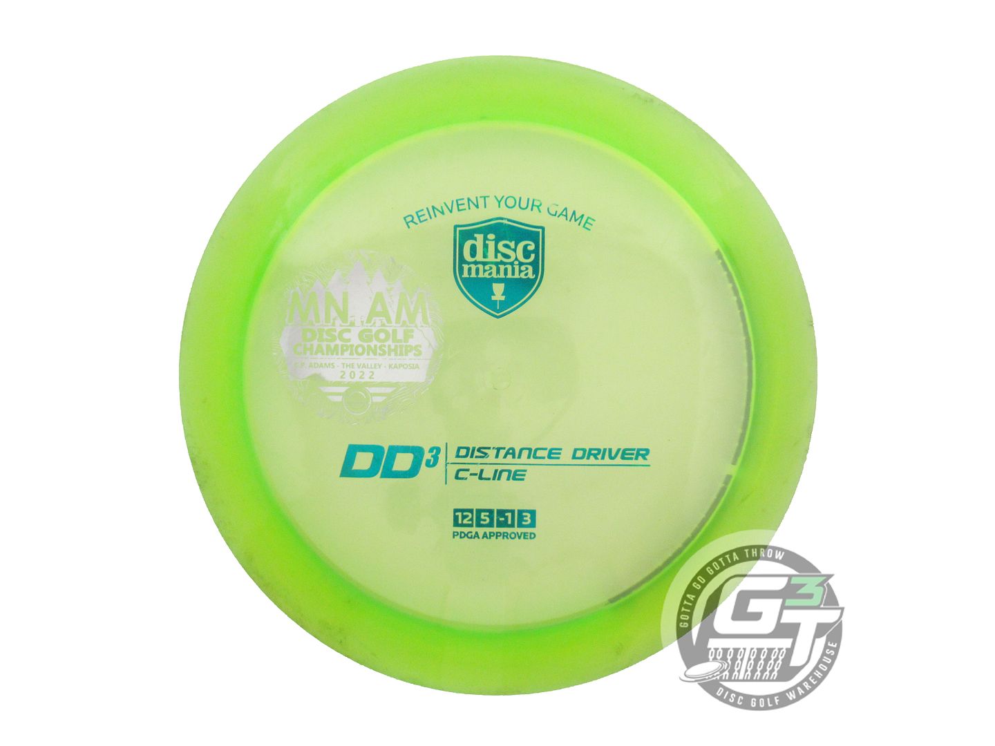 USED DiscMania [MN AMDGC] C-Line DD3 173g Lime Teal Foil Driver Golf Disc
