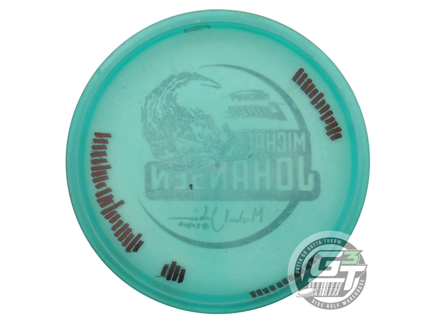 USED Discraft [JOHANSEN] Metallic Z Comet 184g Teal Blue Foil Midrange Golf Disc