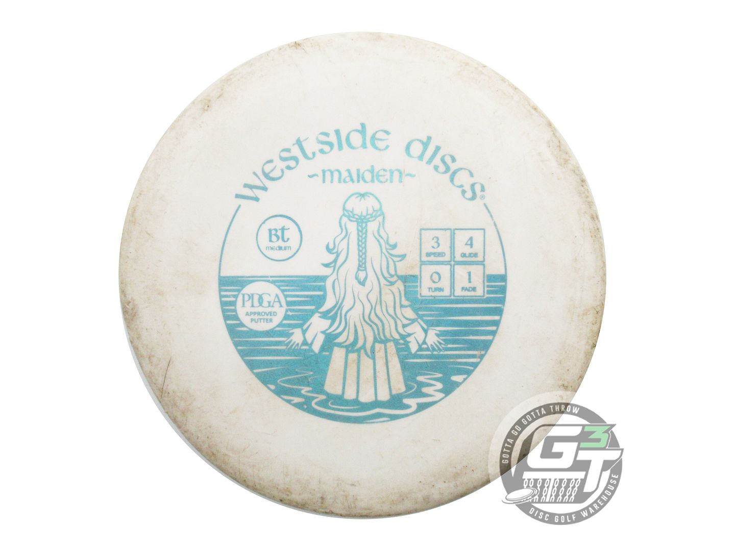 USED Westside Discs BT Medium Maiden 173g White Blue Holo Foil Midrange Disc