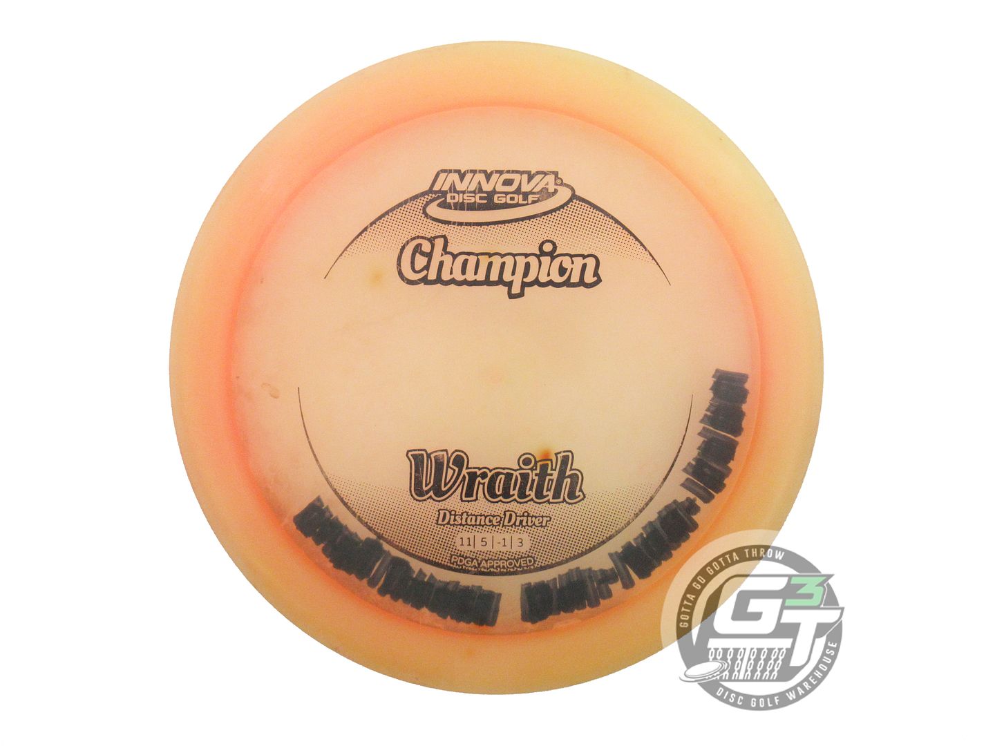 USED Innova Champion Wraith 167g Peach Black Stamp Distance Driver Golf Disc