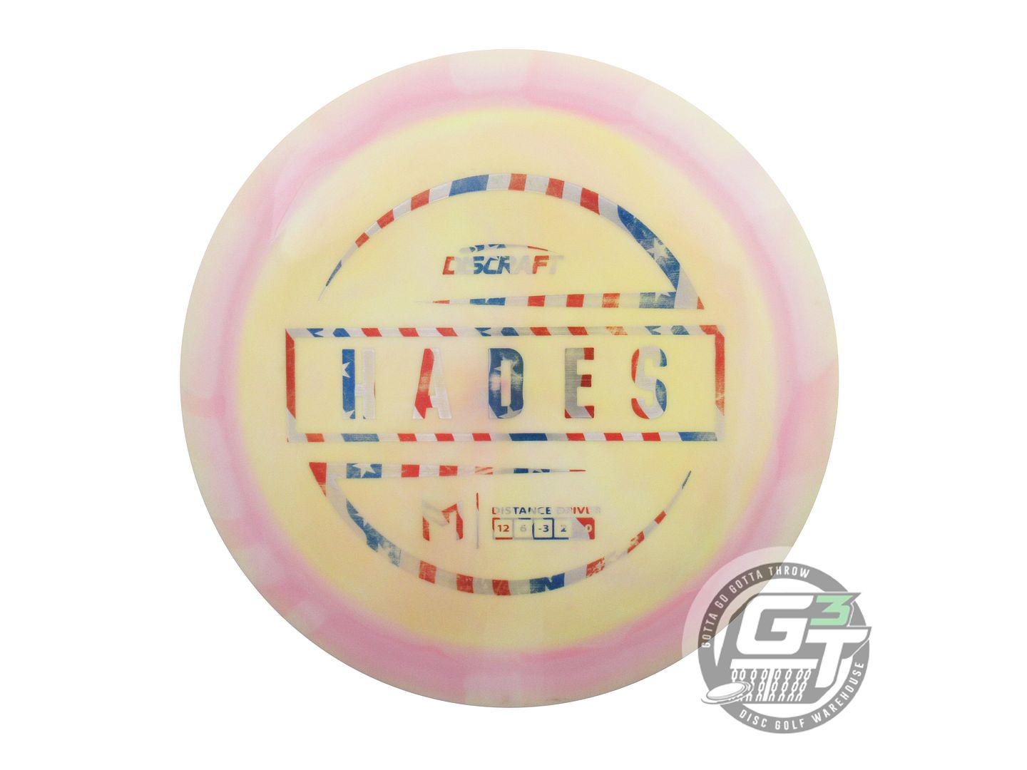 USED Discraft [McBETH] ESP Hades 174g Pink-Yellow Flag Foil Driver Golf Disc
