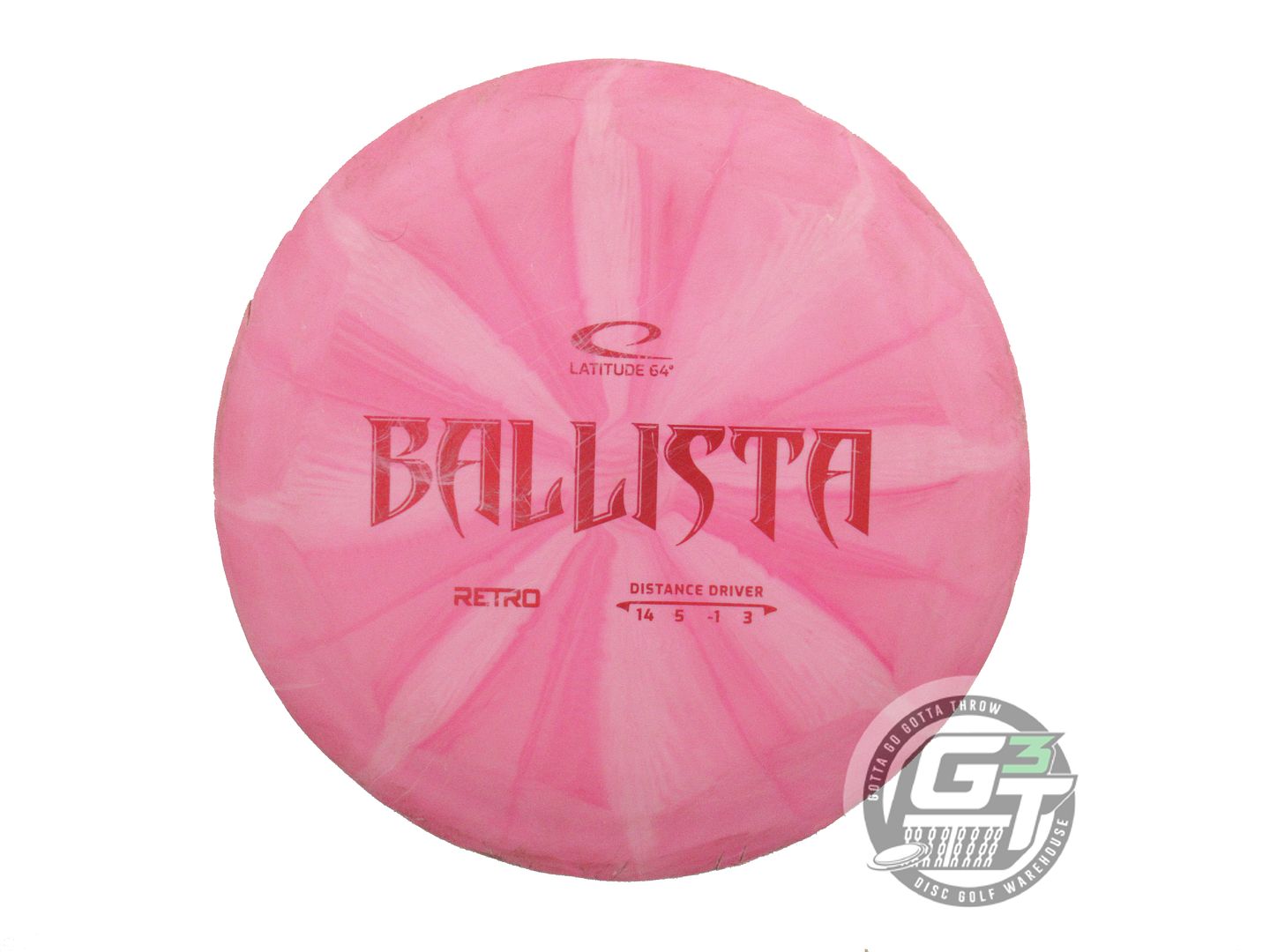 USED Latitude 64 Retro Burst Ballista 175g Pink Red Foil Distance Driver Disc