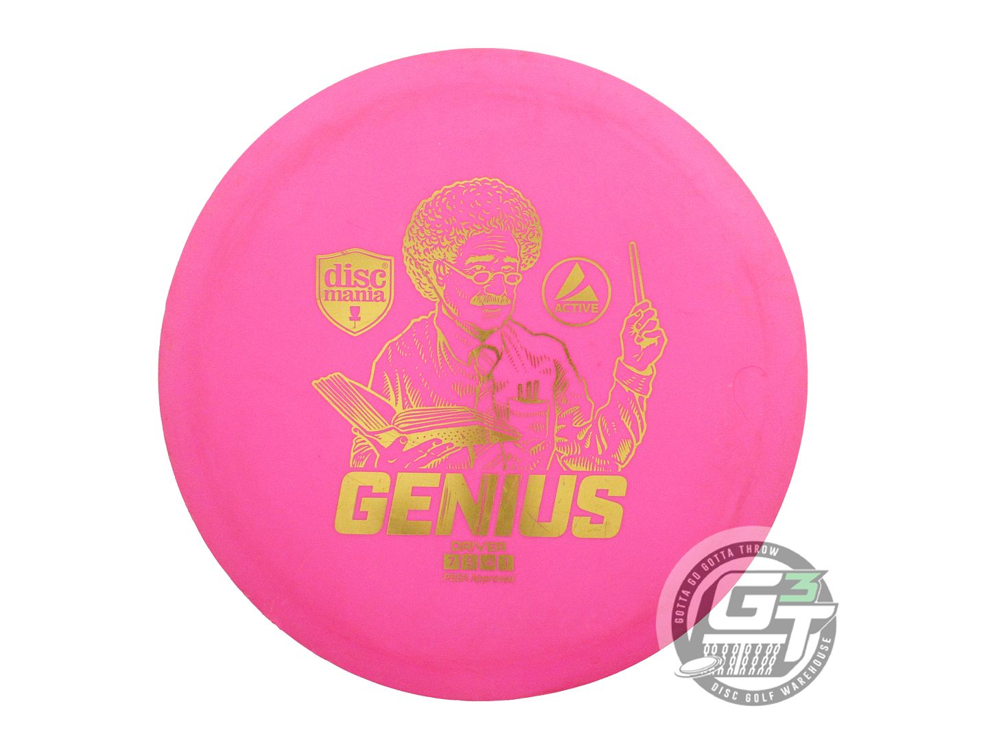 USED DiscMania Active Base Genius 167g Pink Gold Foil Fairway Driver Golf Disc