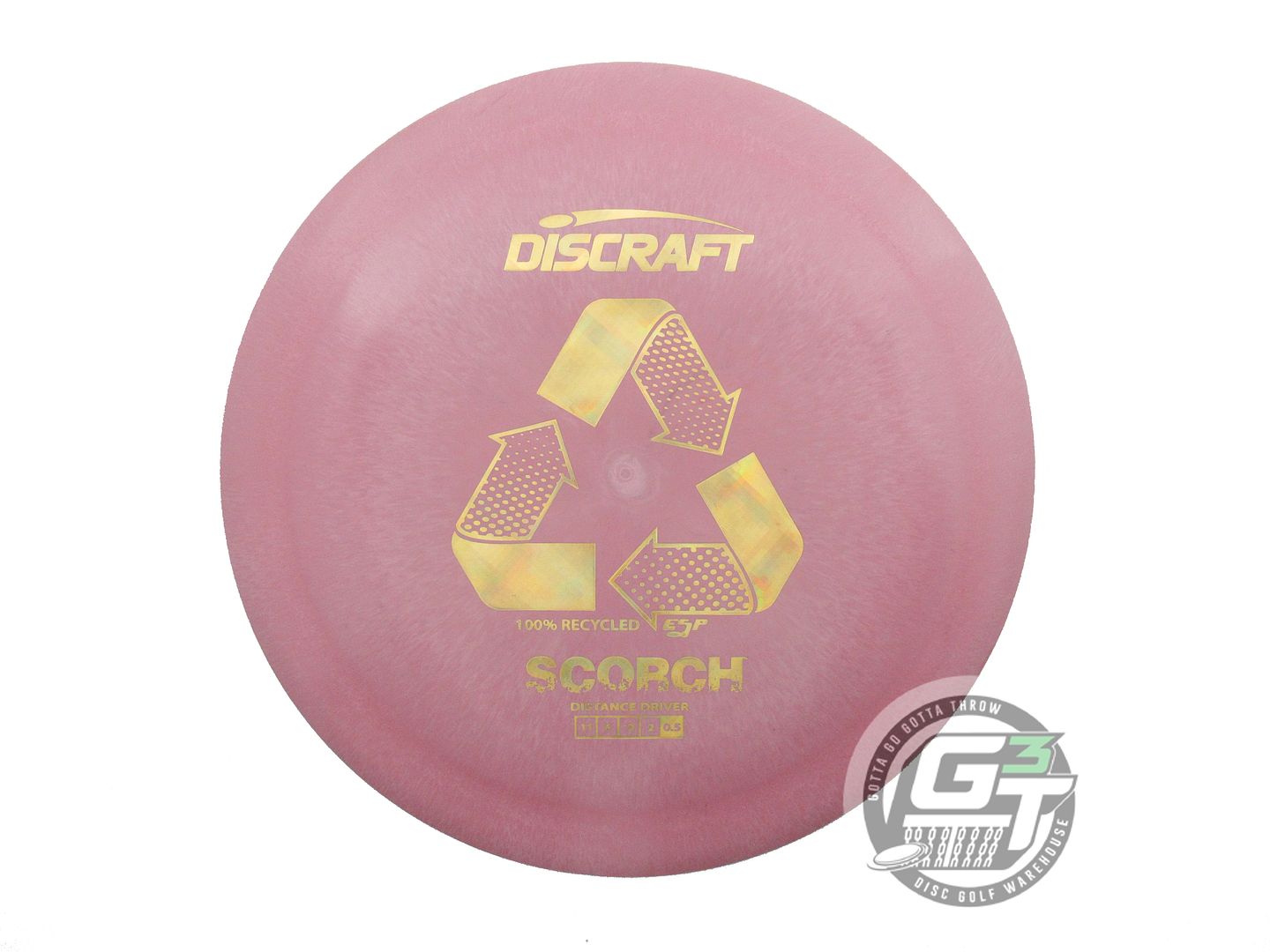 USED Discraft Recycled ESP Scorch 171g Pink Gold Pixel Foil Distance Driver Disc