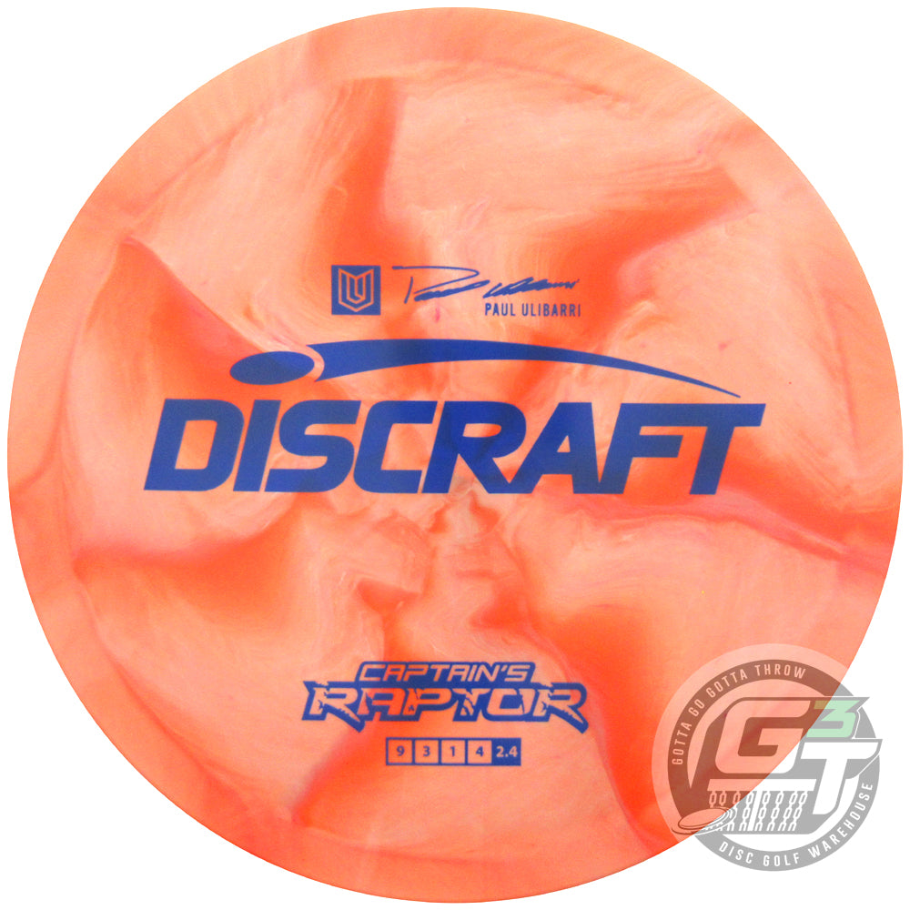 Discraft Limited Edition 2022 Paul Ulibarri Captain's Special Blend ESP Raptor Distance Driver Golf Disc