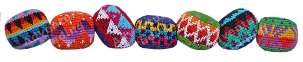 Guatemalan Crochet Footbag - Geometric - Colors & Designs Will Vary