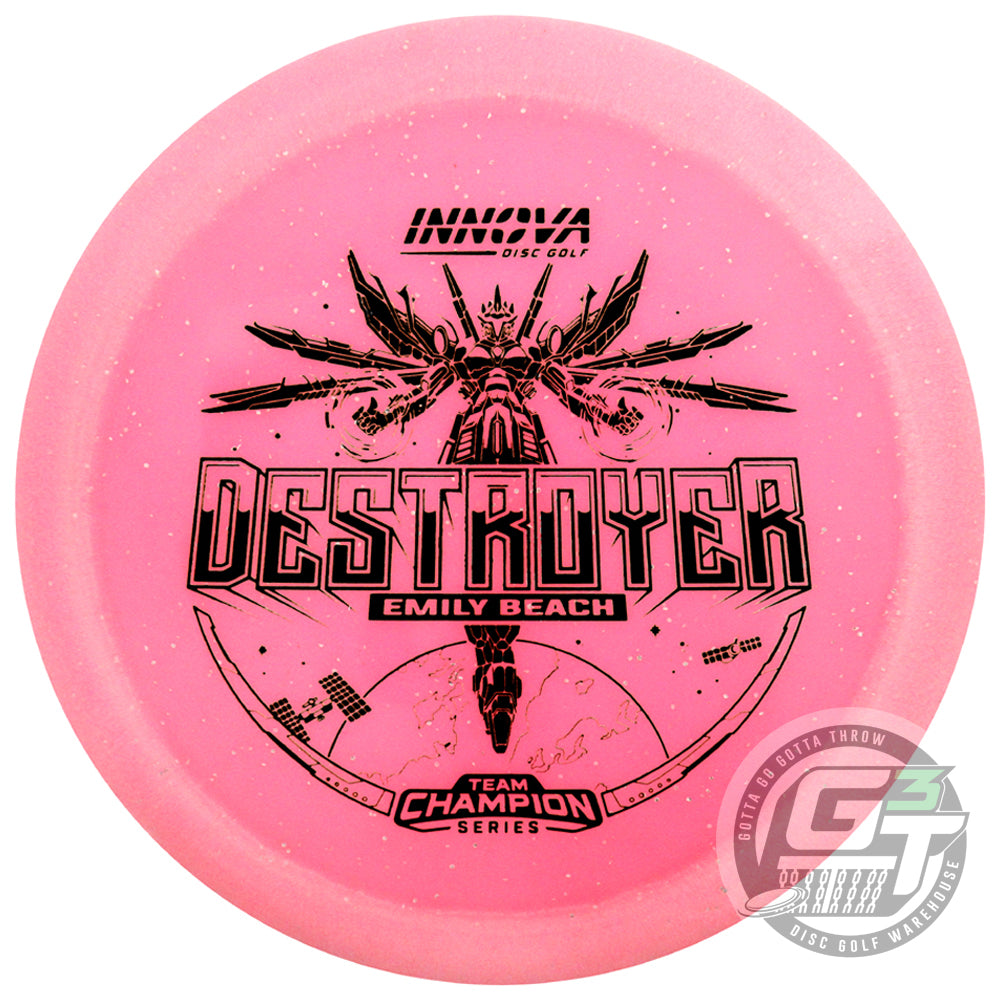 Innova Limited Edition 2023 Tour Series Emily Beach Color Glow Metal Flake Champion Destroyer Distance Driver Golf Disc