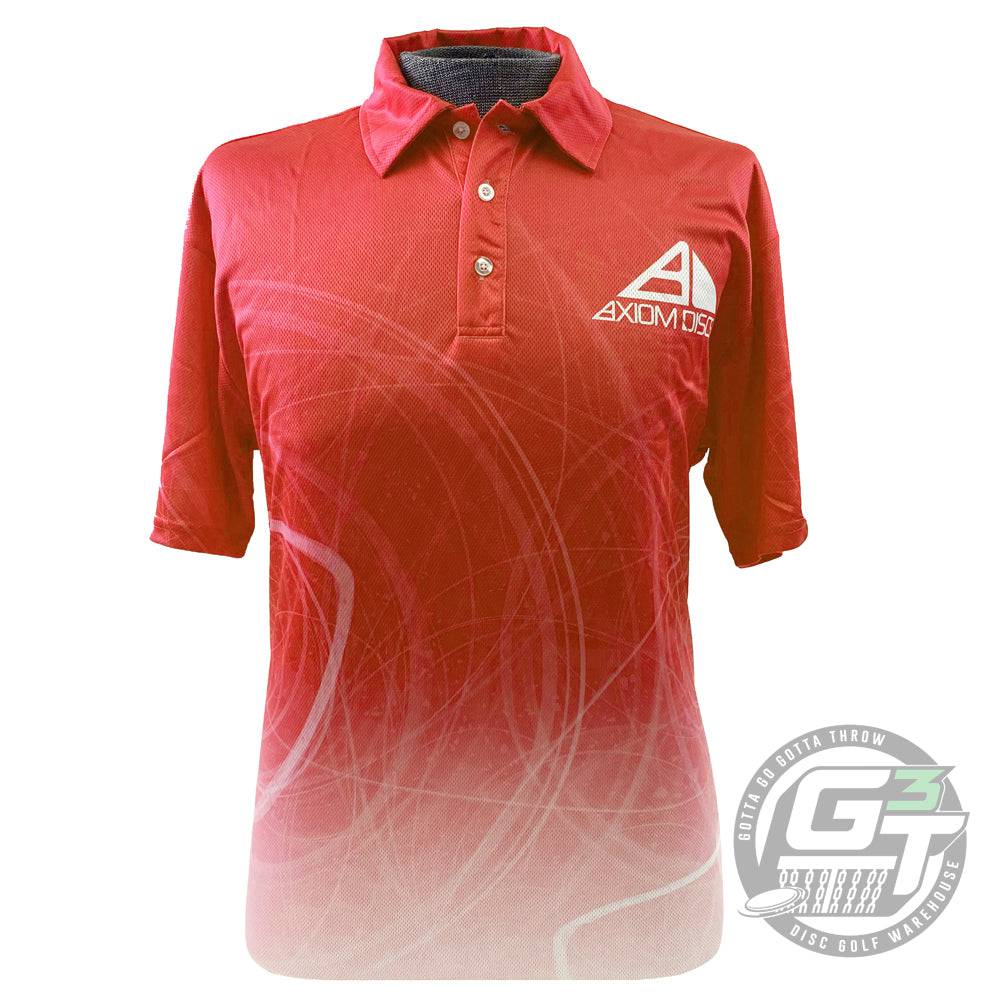 Axiom Discs Apparel M / Red Axiom Discs Graph Sublimated Short Sleeve Performance Disc Golf Polo Shirt