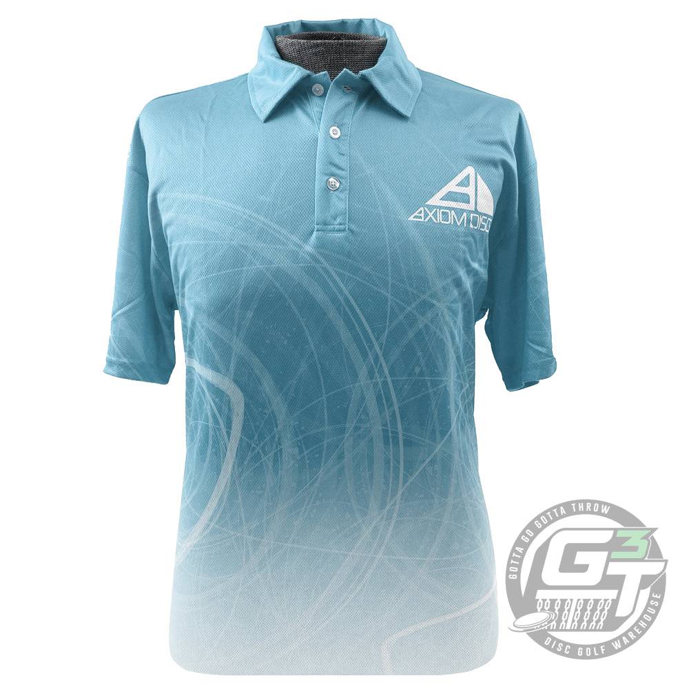 Axiom Discs Apparel M / Teal Axiom Discs Graph Sublimated Short Sleeve Performance Disc Golf Polo Shirt