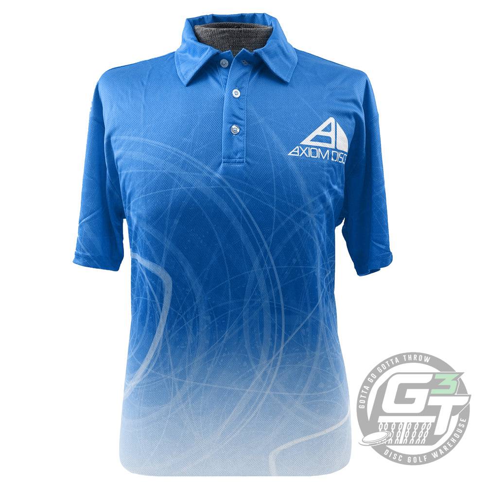 Axiom Discs Apparel M / Blue Axiom Discs Graph Sublimated Short Sleeve Performance Disc Golf Polo Shirt