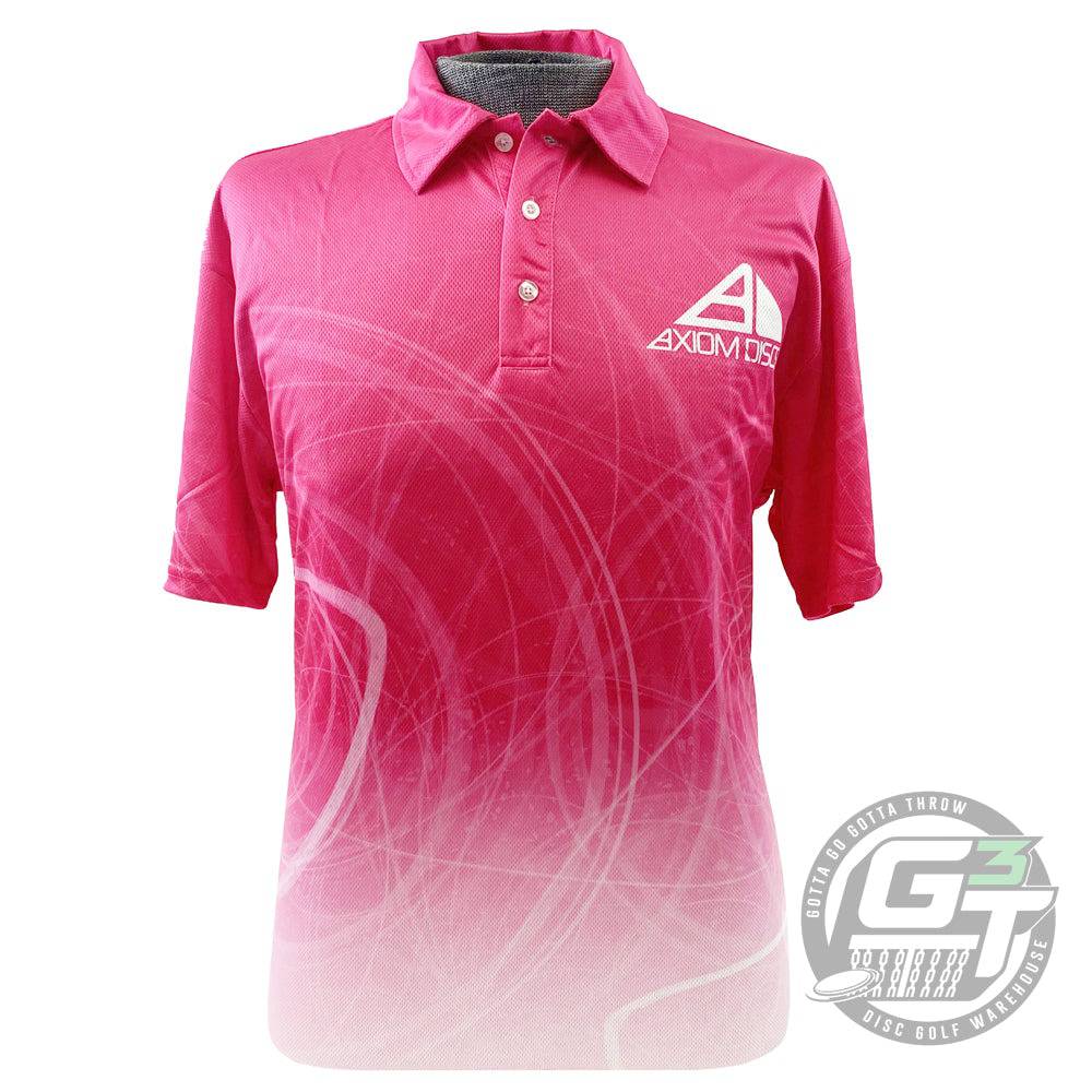 Axiom Discs Apparel M / Magenta Axiom Discs Graph Sublimated Short Sleeve Performance Disc Golf Polo Shirt