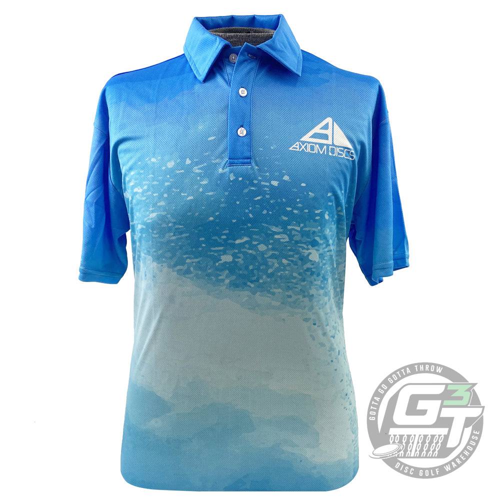 Axiom Discs Apparel M / Blue Axiom Discs Grit Sublimated Short Sleeve Performance Disc Golf Polo Shirt