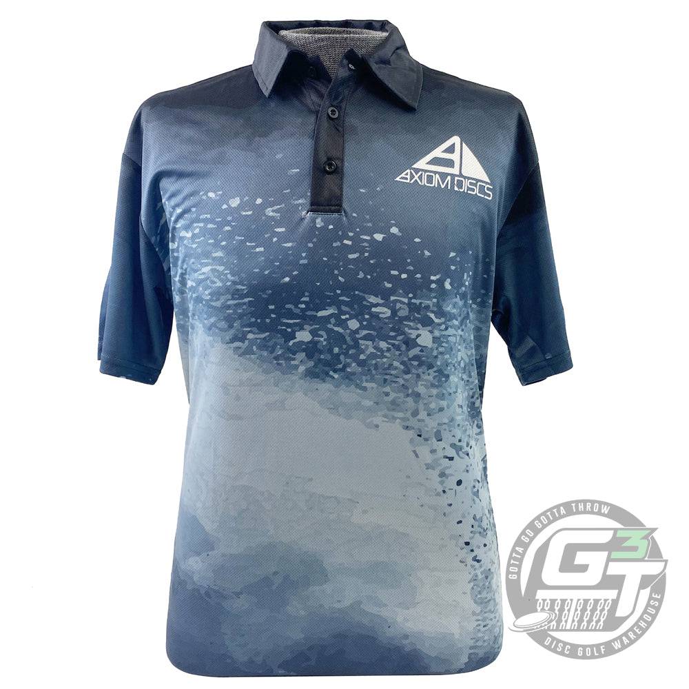 Axiom Discs Apparel M / Black Axiom Discs Grit Sublimated Short Sleeve Performance Disc Golf Polo Shirt