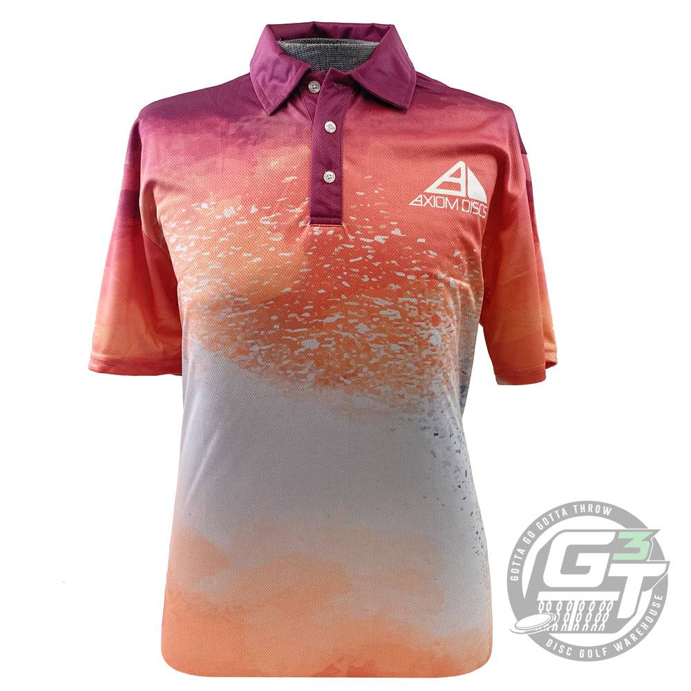 Axiom Discs Apparel M / Orange Axiom Discs Grit Sublimated Short Sleeve Performance Disc Golf Polo Shirt