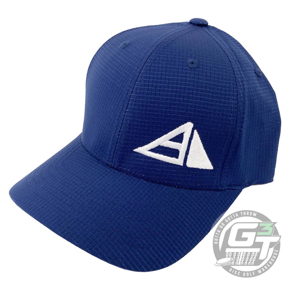 Axiom Discs Apparel S / M / Navy Blue Axiom Discs Icon Logo Hydro Grid Flexfit Performance Disc Golf Hat