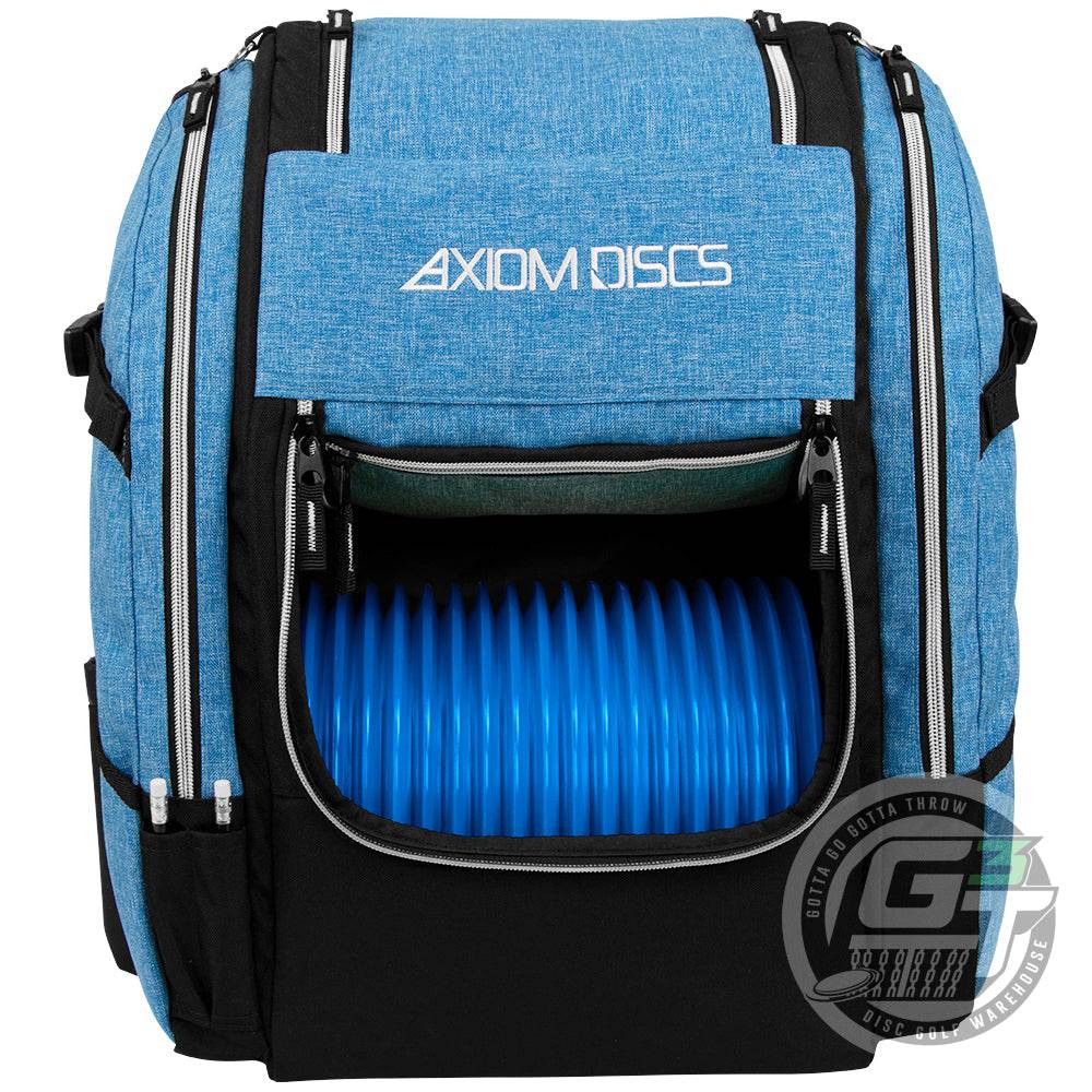 Axiom Discs Bag Heather Blue Axiom Voyager Lite Backpack Disc Golf Bag