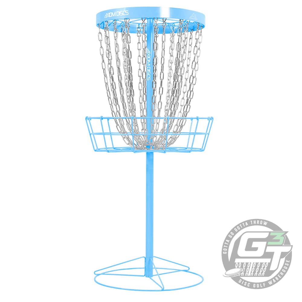 Axiom Discs Basket Light Blue Axiom Pro 24-Chain Disc Golf Basket