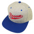 Booom Apparel Gray / Royal Blue Booom Script Logo Snapback Disc Golf Hat