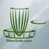 DGA Accessory Small - 7-3/8" x 6-1/2" / Green DGA Basket Logo Vinyl Decal Sticker