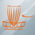 DGA Accessory Small - 7-3/8" x 6-1/2" / Orange DGA Basket Logo Vinyl Decal Sticker