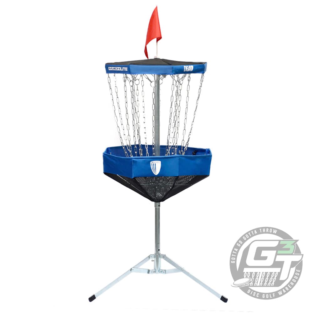 DGA Basket Blue DGA Mach Lite 16-Chain Portable Disc Golf Basket