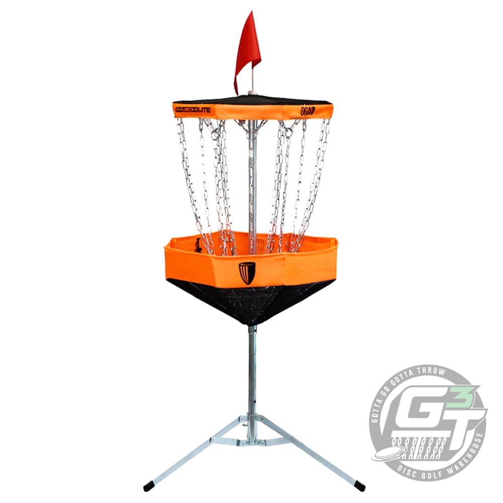 DGA Basket Orange DGA Mach Lite 16-Chain Portable Disc Golf Basket