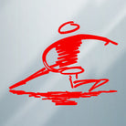 Disc Player Sports Accessory Right-Handed / Red Disc Player Sports Thrower Logo Vinyl Decal Sticker