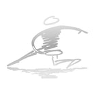 Disc Player Sports Accessory Right-Handed / Silver Disc Player Sports Thrower Logo Vinyl Decal Sticker