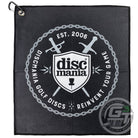 Discmania Accessory Black [Print Color Will Vary] Discmania Shield & Swords Logo Waffle Disc Golf Towel w/ Carabiner [Print Color Will Vary]
