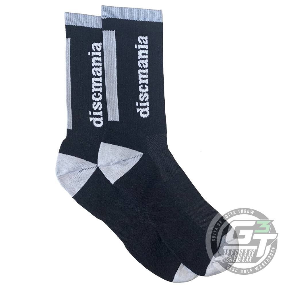 Discmania Apparel Black / Gray Discmania Bar Logo Tech Performance Disc Golf Socks