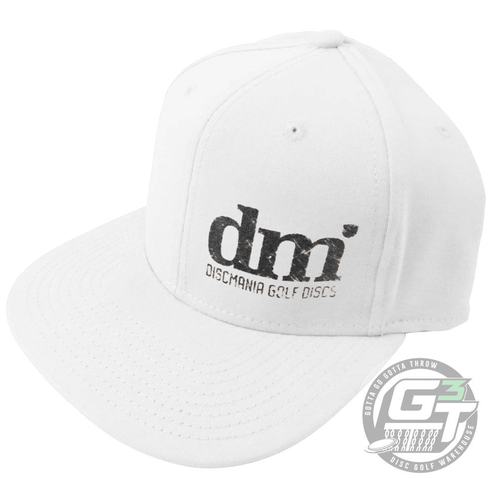Discmania Apparel White Discmania DM Logo Cotton Twill Snapback Disc Golf Hat