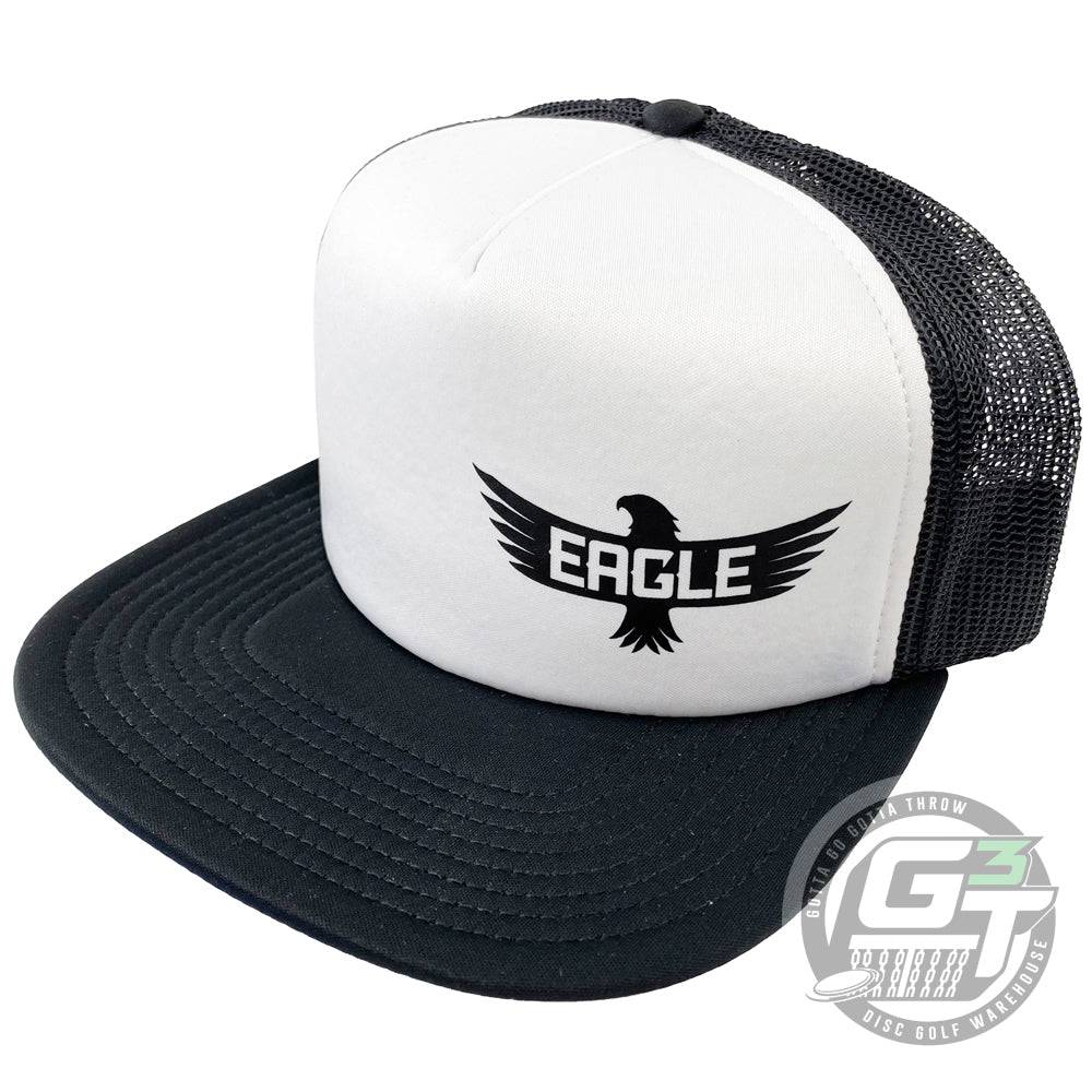 Discmania Apparel White / Black Discmania Eagle McMahon Snapback Mesh Trucker Disc Golf Hat
