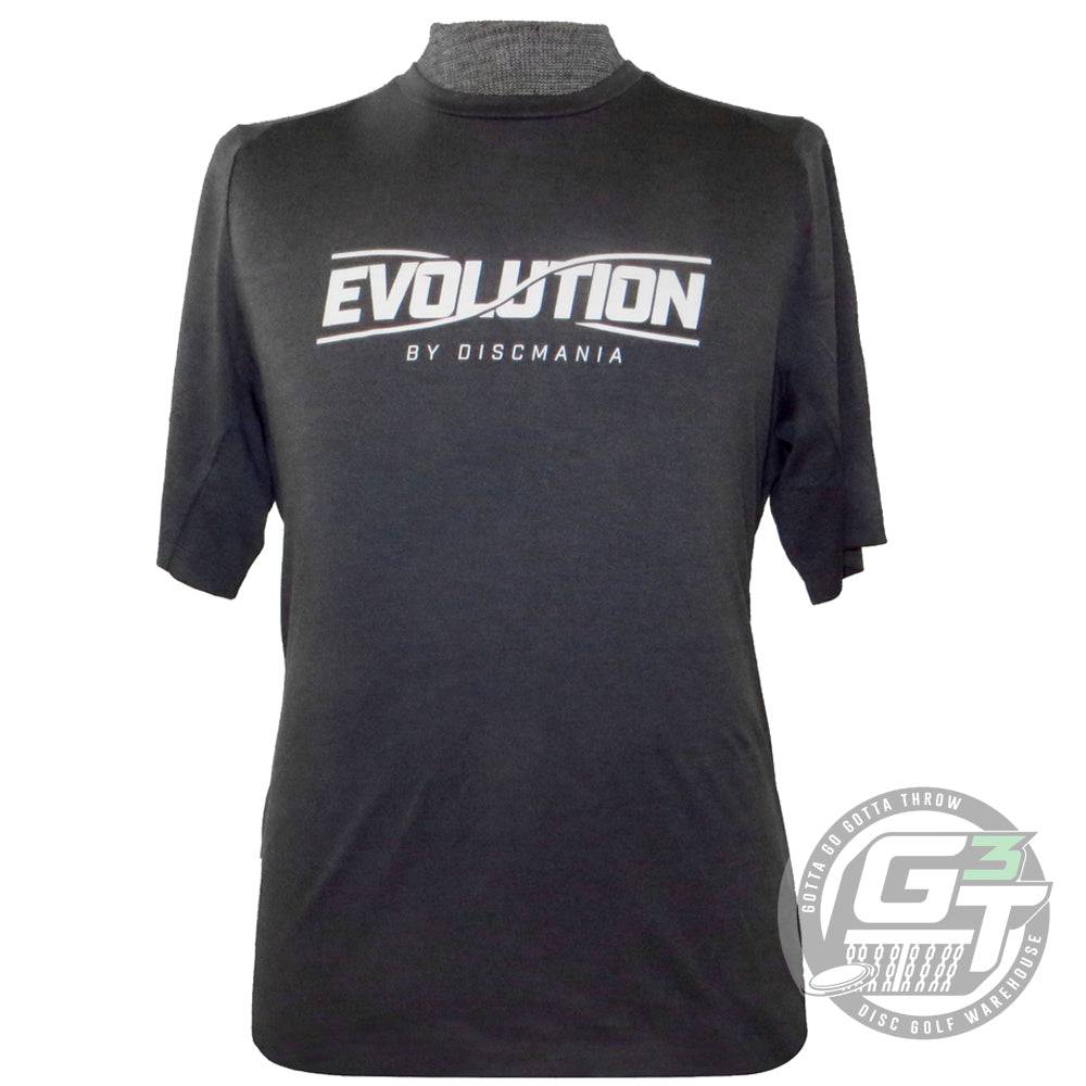 Discmania Apparel M / Dark Gray Discmania Evolution Logo Performance Short Sleeve Disc Golf T-Shirt