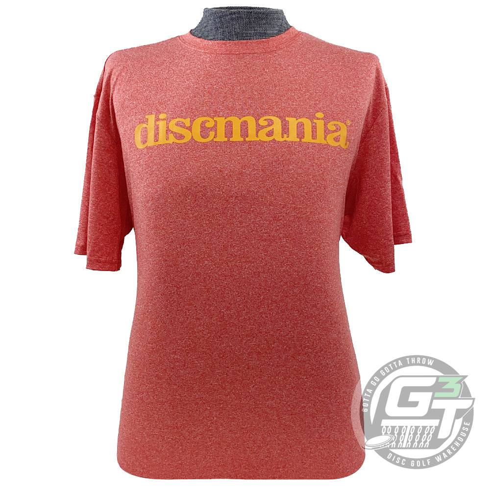 Discmania Apparel M / Red Discmania Heather Bar Stamp Logo Performance Short Sleeve Disc Golf T-Shirt