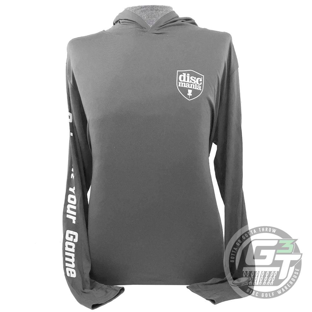 Discmania Apparel M / Gray Discmania Reinvent Your Game Hooded Cooling Long Sleeve Performance Disc Golf T-Shirt