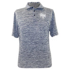 Discmania Apparel M / Heather Navy Blue Discmania Shield Logo Short Sleeve Performance Disc Golf Polo Shirt