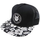 Discmania Apparel Black Discmania Shield & Swords Hawaiian Snapback Mesh Disc Golf Hat