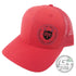 Discmania Apparel Red Discmania Swords and Shield Snapback Mesh Disc Golf Hat