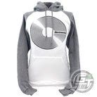 Discmania Apparel M / White / Gray Discmania Vinyl Logo Dri-Power Raglan Performance Pullover Hoodie Disc Golf Sweatshirt
