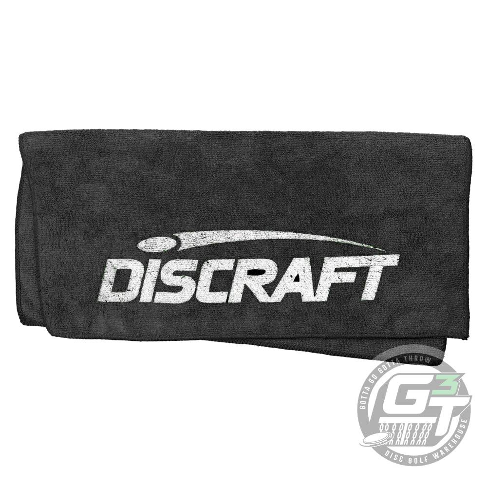 Discraft Accessory Black Discraft Logo Screened 15" Microfiber Disc Golf Towel