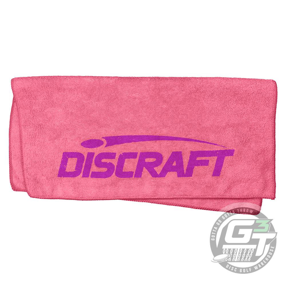 Discraft Accessory Pink Discraft Logo Screened 15" Microfiber Disc Golf Towel