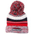 Discraft Apparel Red Discraft Embroidered Logo Knit Pom Beanie Winter Disc Golf Hat