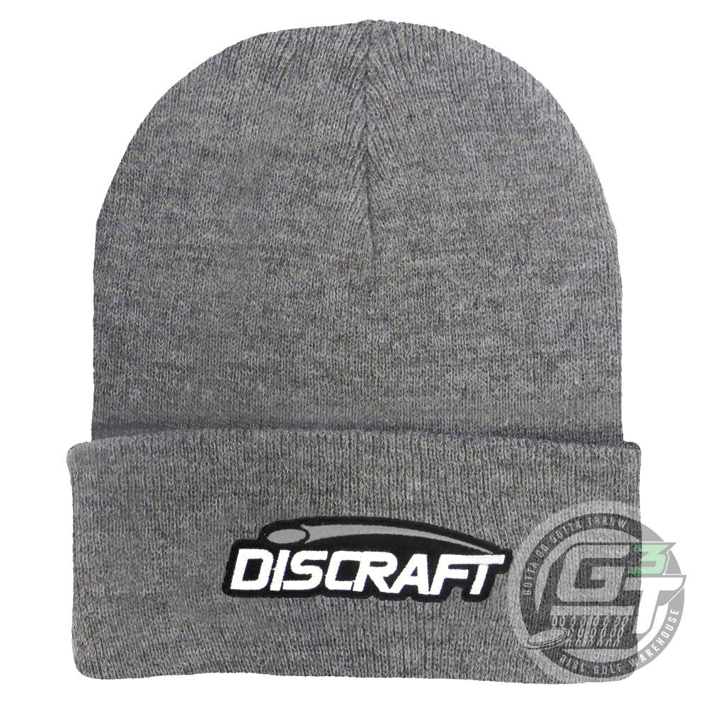 Discraft Apparel Gray Discraft Logo Knit Cuffed Beanie Winter Disc Golf Hat