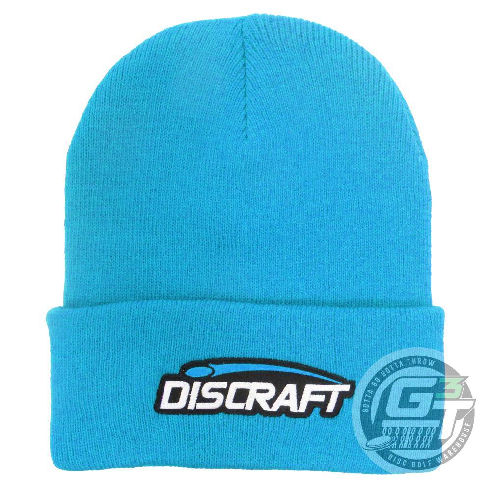 Discraft Apparel Electric Blue Discraft Logo Knit Cuffed Beanie Winter Disc Golf Hat