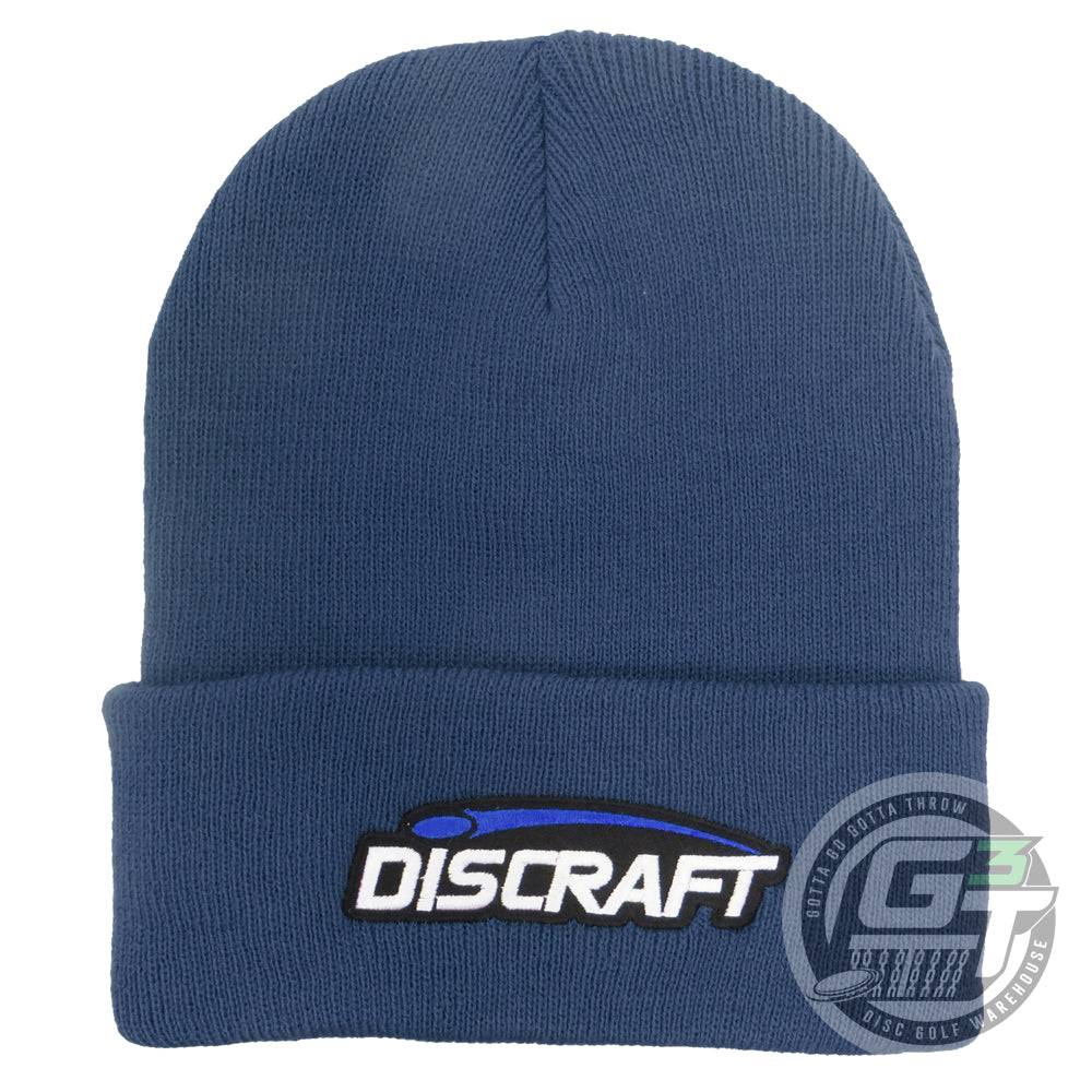 Discraft Apparel Dark Blue Discraft Logo Knit Cuffed Beanie Winter Disc Golf Hat