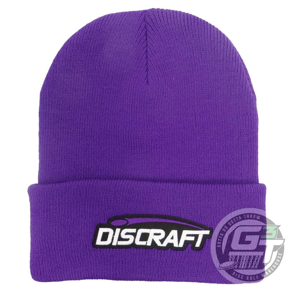 Discraft Apparel Purple Discraft Logo Knit Cuffed Beanie Winter Disc Golf Hat