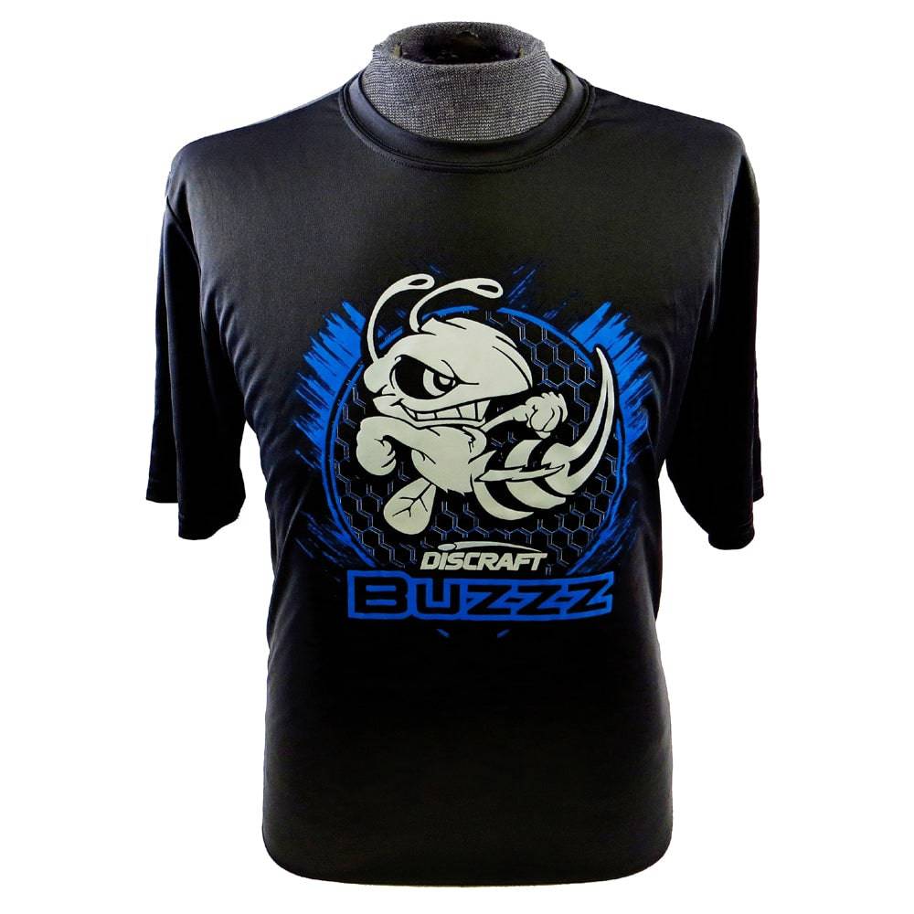 Discraft Apparel S / Black w/ Blue Print Discraft Street Buzzz Short Sleeve Rapid Dry Performance Disc Golf T-Shirt