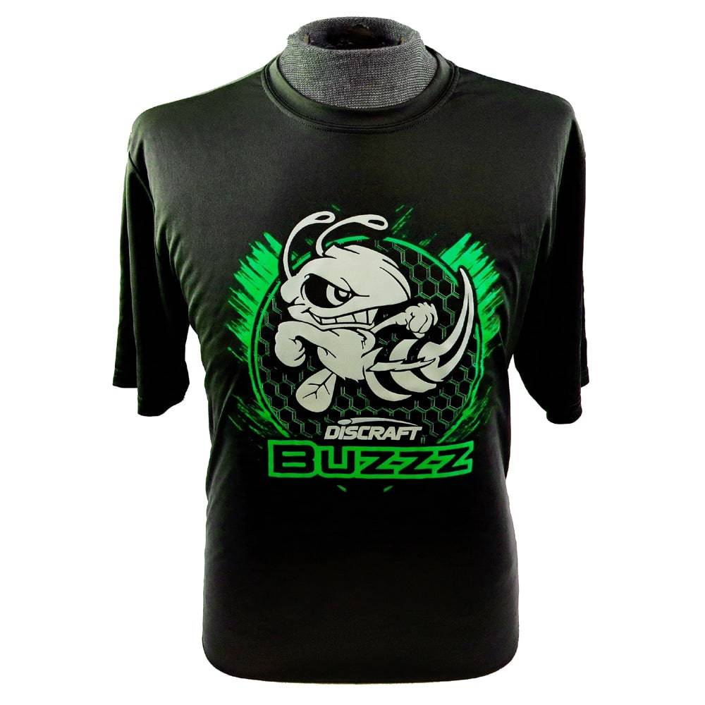 Discraft Apparel S / Black w/ Green Print Discraft Street Buzzz Short Sleeve Rapid Dry Performance Disc Golf T-Shirt